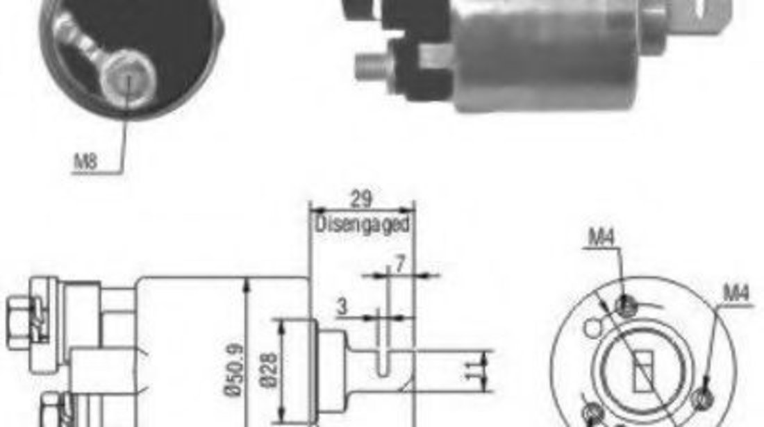 Solenoid, electromotor HONDA CIVIC VI Limuzina (EJ, EK) (1995 - 2001) MEAT & DORIA 46052 piesa NOUA