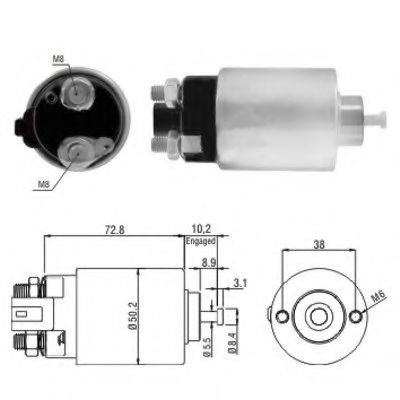 Solenoid, electromotor KIA CEED Hatchback (ED) (2006 - 2012) MEAT & DORIA 46156 piesa NOUA