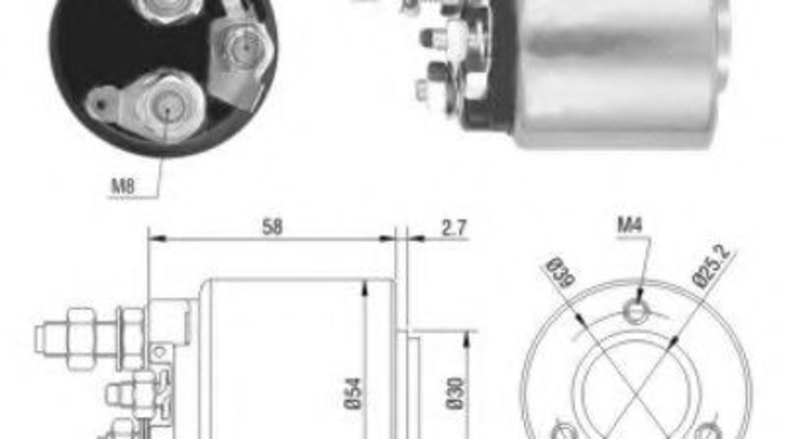 Solenoid, electromotor MERCEDES G-CLASS (W463) (1989 - 2016) MEAT & DORIA 46008 piesa NOUA