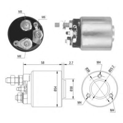 Solenoid, electromotor MERCEDES VARIO combi (1996 - 2016) MEAT & DORIA 46008 piesa NOUA