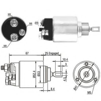 Solenoid, electromotor PEUGEOT BOXER platou / sasiu (2006 - 2016) MEAT & DORIA 46151 piesa NOUA