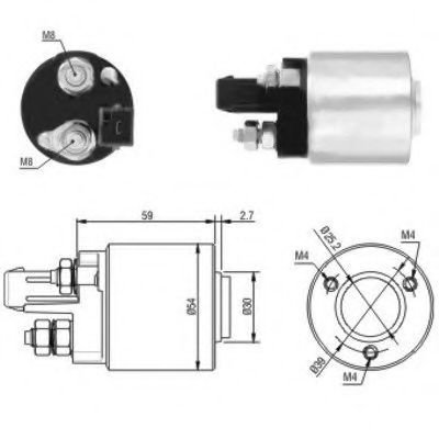 Solenoid, electromotor SEAT CORDOBA (6K1, 6K2) (1993 - 1999) MEAT & DORIA 46105 piesa NOUA