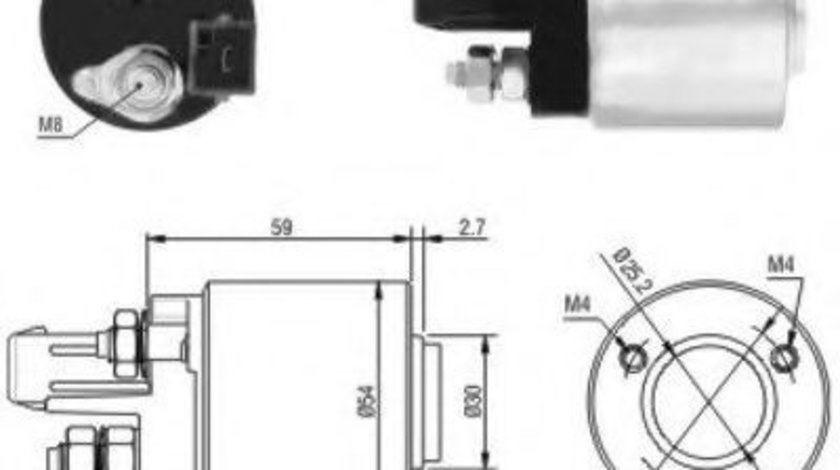 Solenoid, electromotor SEAT CORDOBA Vario (6K5) (1999 - 2002) MEAT & DORIA 46105 piesa NOUA