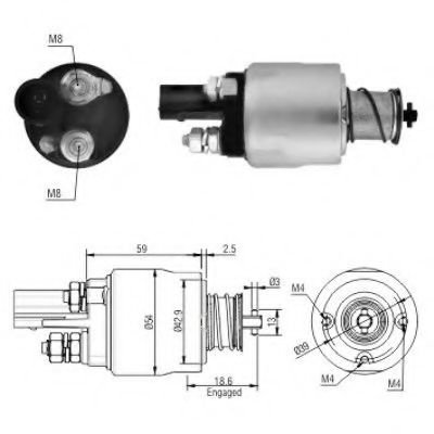 Solenoid, electromotor SEAT LEON (1P1) (2005 - 2012) MEAT & DORIA 46126 piesa NOUA