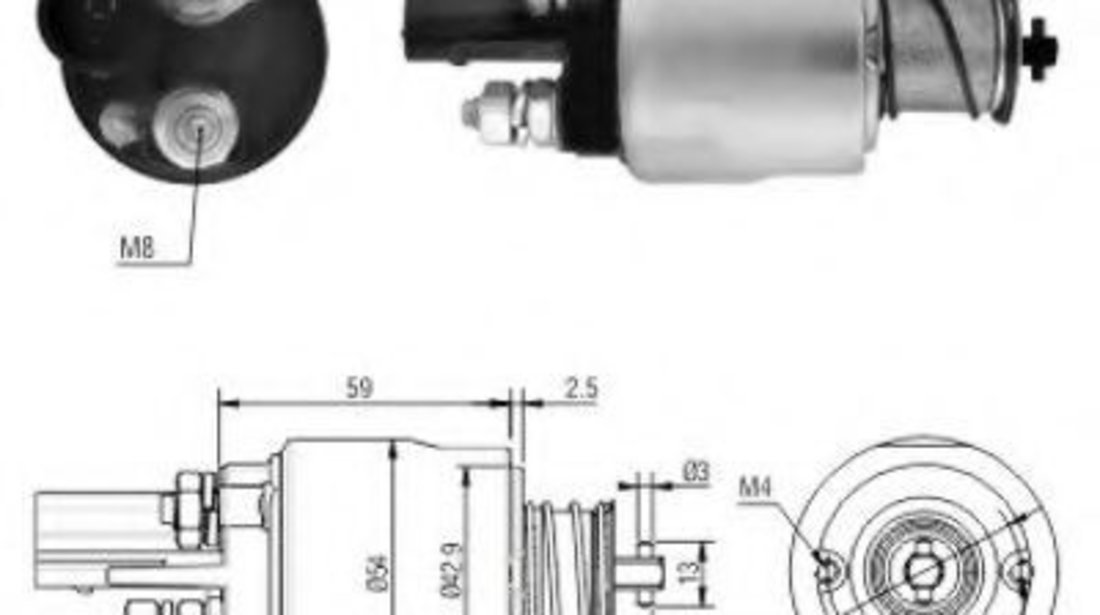 Solenoid, electromotor SEAT TOLEDO III (5P2) (2004 - 2009) MEAT & DORIA 46126 piesa NOUA