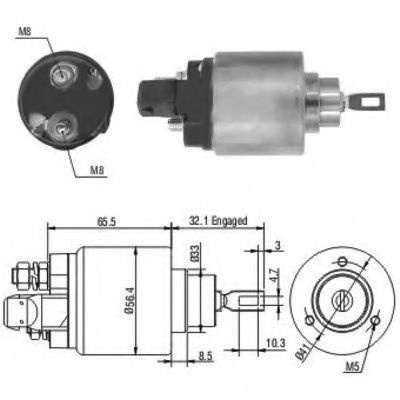 Solenoid, electromotor VW PASSAT Variant (3A5, 35I) (1988 - 1997) MEAT & DORIA 46004 piesa NOUA