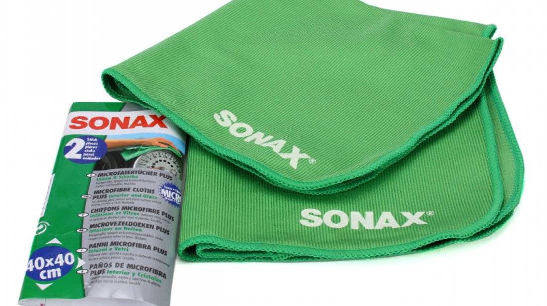 Sonax Lavetă Pentru Suprafețe Interioare Si Sticlă Set 2 Buc 416541