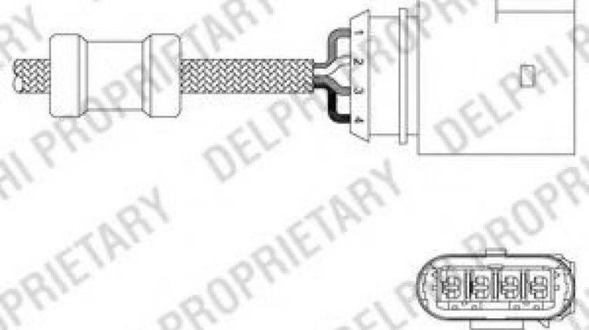 Sonda Lambda AUDI A3 (8L1) (1996 - 2003) DELPHI ES20348-12B1 piesa NOUA