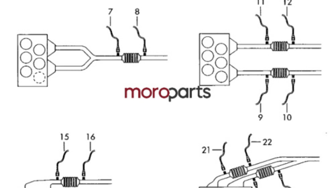 Sonda Lambda AUDI A3 II Sportback (8PA) [ 2004 - 2015 ] TDI 16V (BKD, CBAB, CFFB, CLJA) 103KW|140HP VAG OEM 03L906262B