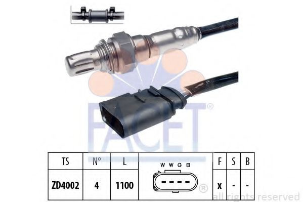 Sonda Lambda AUDI A4 (8D2, B5) (1994 - 2001) FACET 10.7356 piesa NOUA