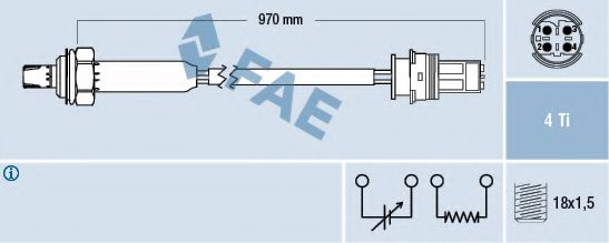 Sonda Lambda BMW Seria 3 Cabriolet (E36) (1993 - 1999) FAE 77190 piesa NOUA