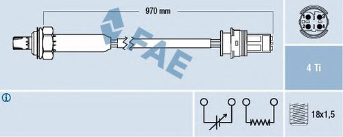 Sonda Lambda BMW Seria 3 (E36) (1990 - 1998) FAE 77190 piesa NOUA