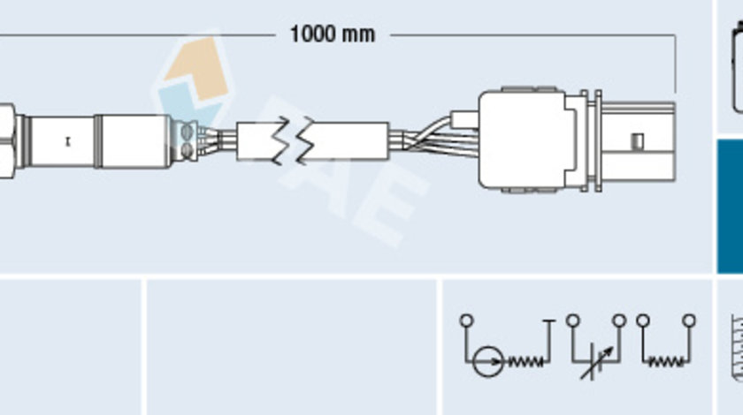 Sonda Lambda (FAE75035 FAE) FIAT,OPEL,VAUXHALL