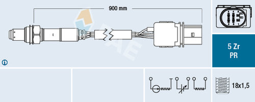 Sonda Lambda (FAE75092 FAE) OPEL,VAUXHALL