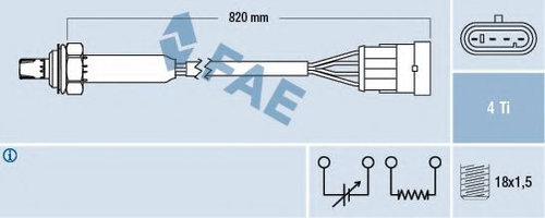 Sonda Lambda OPEL ASTRA G Combi (F35) (1998 - 2009) FAE 77184 piesa NOUA