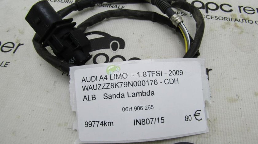 Sonda Lambda Originala Audi A4 b8 / A5 cod 06H906265 - 1,8tfsi