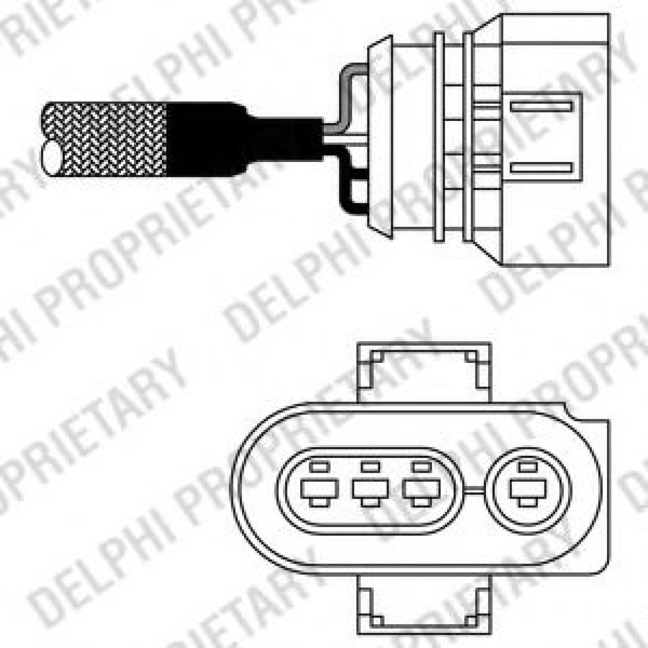 Sonda Lambda VW TRANSPORTER IV caroserie (70XA) (1990 - 2003) DELPHI ES10987-12B1 piesa NOUA