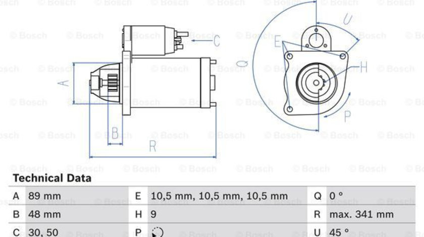 Starter (0986011280 BOSCH) SCANIA