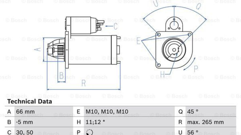 Starter (0986013240 BOSCH) Citroen,FIAT,HYUNDAI,LADA,LANCIA,PEUGEOT,SUZUKI,TALBOT