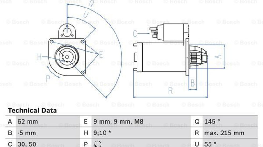 Starter (0986013850 BOSCH) Citroen,FIAT,IRAN KHODRO (IKCO),PEUGEOT,PEUGEOT (DF-PSA)