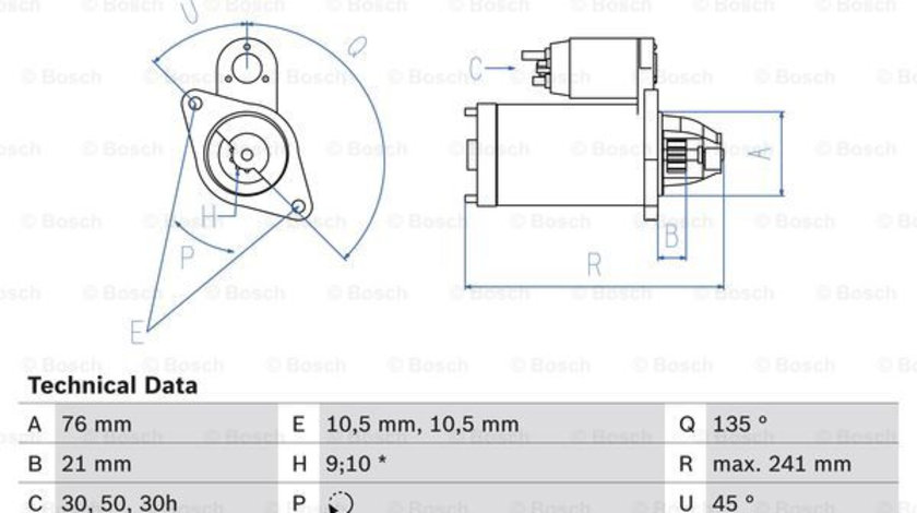 Starter (0986014840 BOSCH) BMW