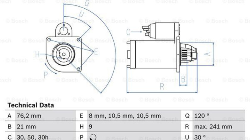 Starter (0986014900 BOSCH) BMW