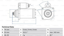 Starter (0986016990 BOSCH) VW