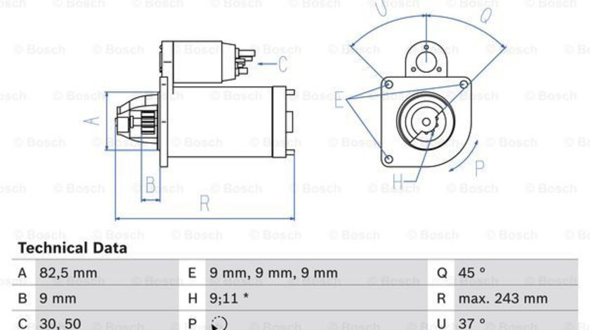 Starter (0986017790 BOSCH) ALFA ROMEO,FIAT,LANCIA