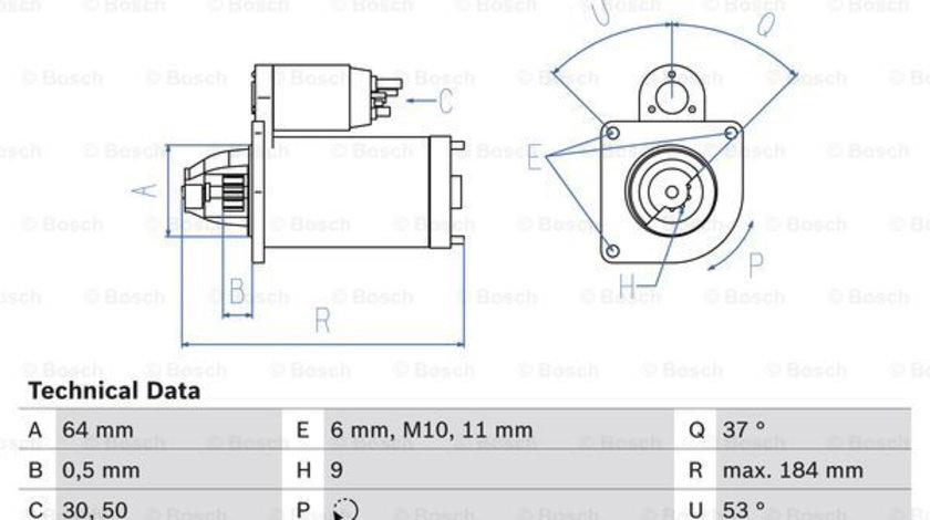 Starter (0986017840 BOSCH) DACIA,PEUGEOT,RENAULT