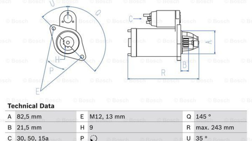 Starter (0986018190 BOSCH) AUDI,VW