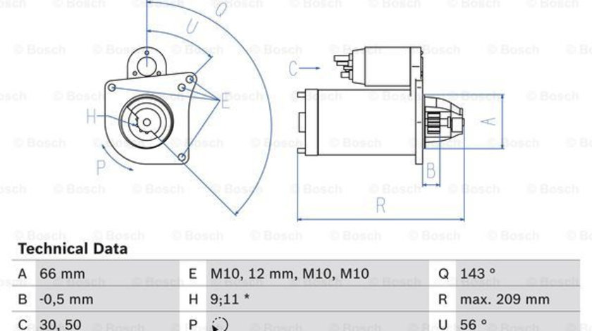 Starter (0986018860 BOSCH) NISSAN,OPEL,RENAULT,VAUXHALL