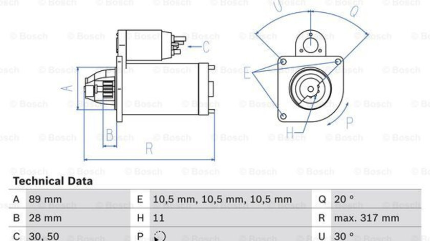 Starter (0986018990 BOSCH) MAN