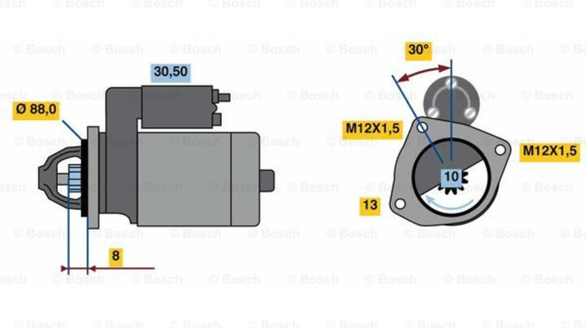 Starter (0986023900 BOSCH) MAZDA