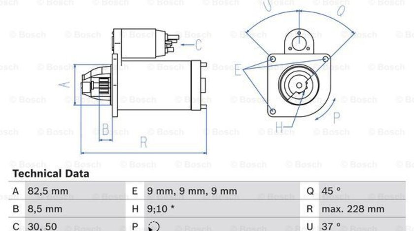 Starter (0986025660 BOSCH) ALFA ROMEO,FIAT,LANCIA,OPEL,SAAB,VAUXHALL