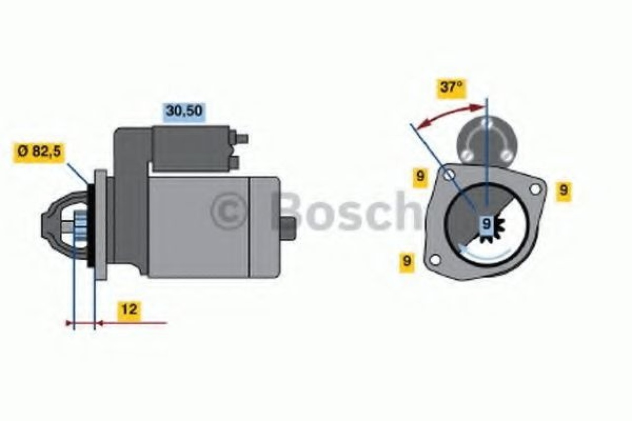 Starter ALFA ROMEO 156 Sportwagon (932) (2000 - 2006) BOSCH 0 986 017 790 piesa NOUA