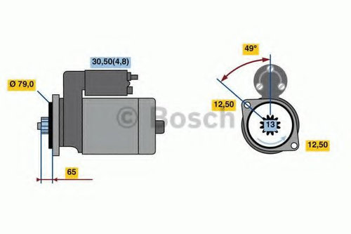 Starter AUDI A1 Sportback (8XA, 8XF, 8XK) (2011 - 2016) BOSCH 0 001 153 009 piesa NOUA