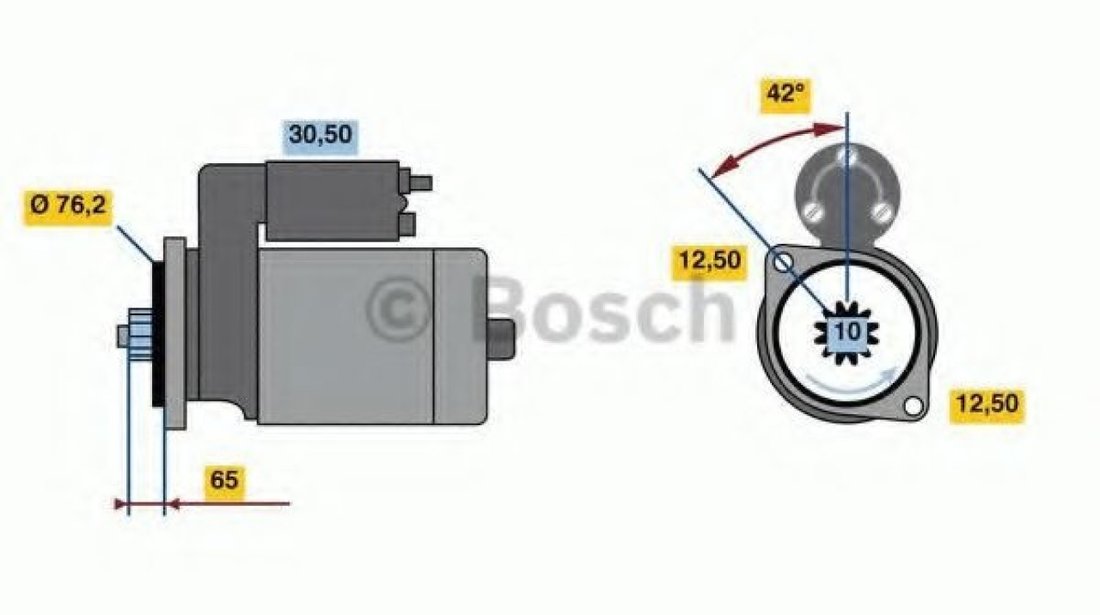 Starter AUDI A1 Sportback (8XA, 8XF, 8XK) (2011 - 2016) BOSCH 0 986 020 260 piesa NOUA