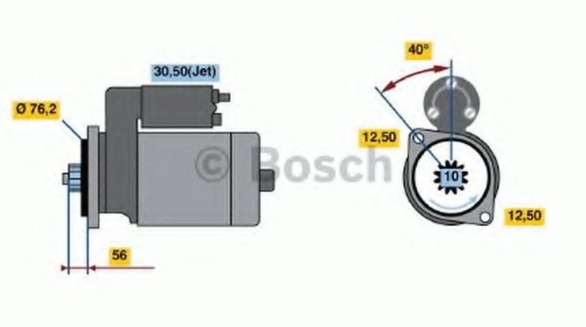 Starter AUDI A2 (8Z0) (2000 - 2005) BOSCH 0 986 020 780 piesa NOUA