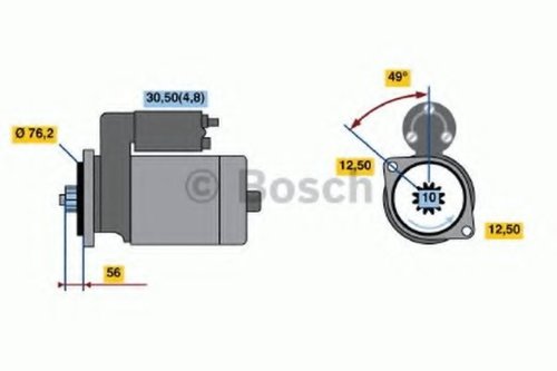 Starter AUDI A3 Cabriolet (8P7) (2008 - 2013) BOSCH 0 986 020 220 piesa NOUA