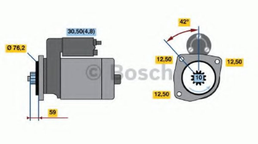 Starter AUDI A3 Sportback (8PA) (2004 - 2013) BOSCH 0 986 020 330 piesa NOUA