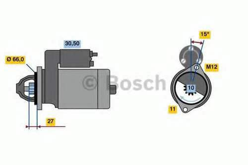 Starter AUDI A4 (8K2, B8) (2007 - 2015) BOSCH 0 986 024 010 piesa NOUA