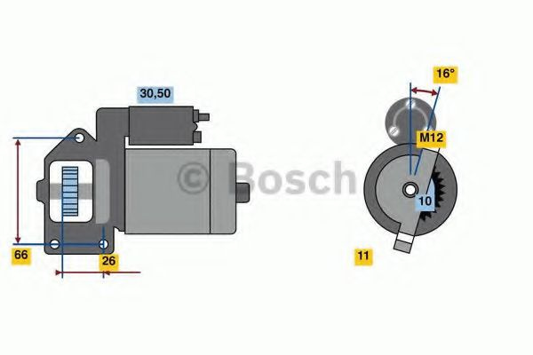 Starter AUDI A4 Avant (8K5, B8) (2007 - 2015) BOSCH 0 986 024 040 piesa NOUA