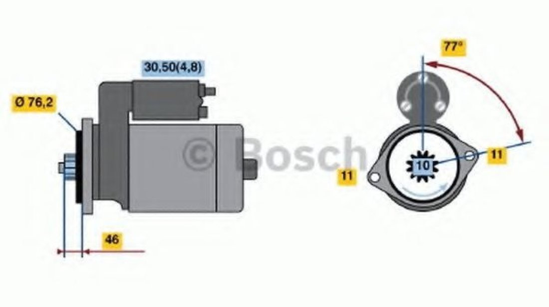 Starter AUDI TT Roadster (8N9) (1999 - 2006) BOSCH 0 986 020 280 piesa NOUA