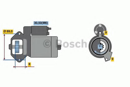 Starter BMW Seria 3 Cupe (E92) (2006 - 2013) BOSCH 0 986 022 020 piesa NOUA