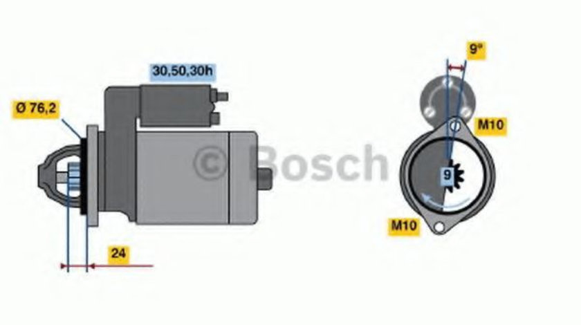 Starter BMW Seria 5 Touring (E39) (1997 - 2004) BOSCH 0 986 016 920 piesa NOUA