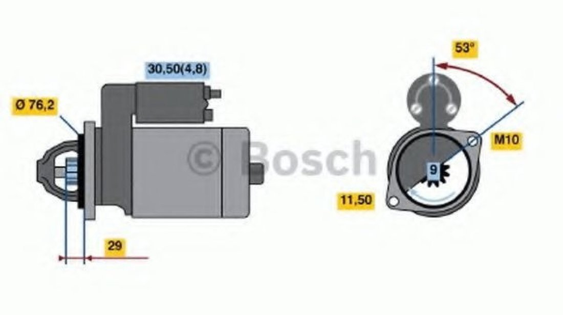 Starter BMW Seria 5 Touring (E61) (2004 - 2010) BOSCH 0 986 021 500 piesa NOUA