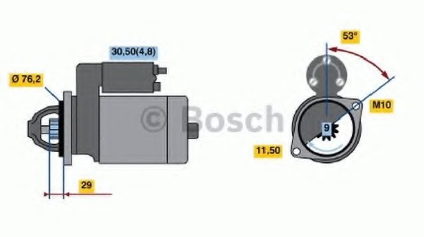 Starter BMW Seria 5 Touring (F11) (2010 - 2016) BOSCH 0 986 021 500 piesa NOUA