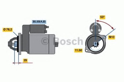 Starter BMW Seria 7 (F01, F02, F03, F04) (2008 - 2015) BOSCH 0 986 021 500 piesa NOUA