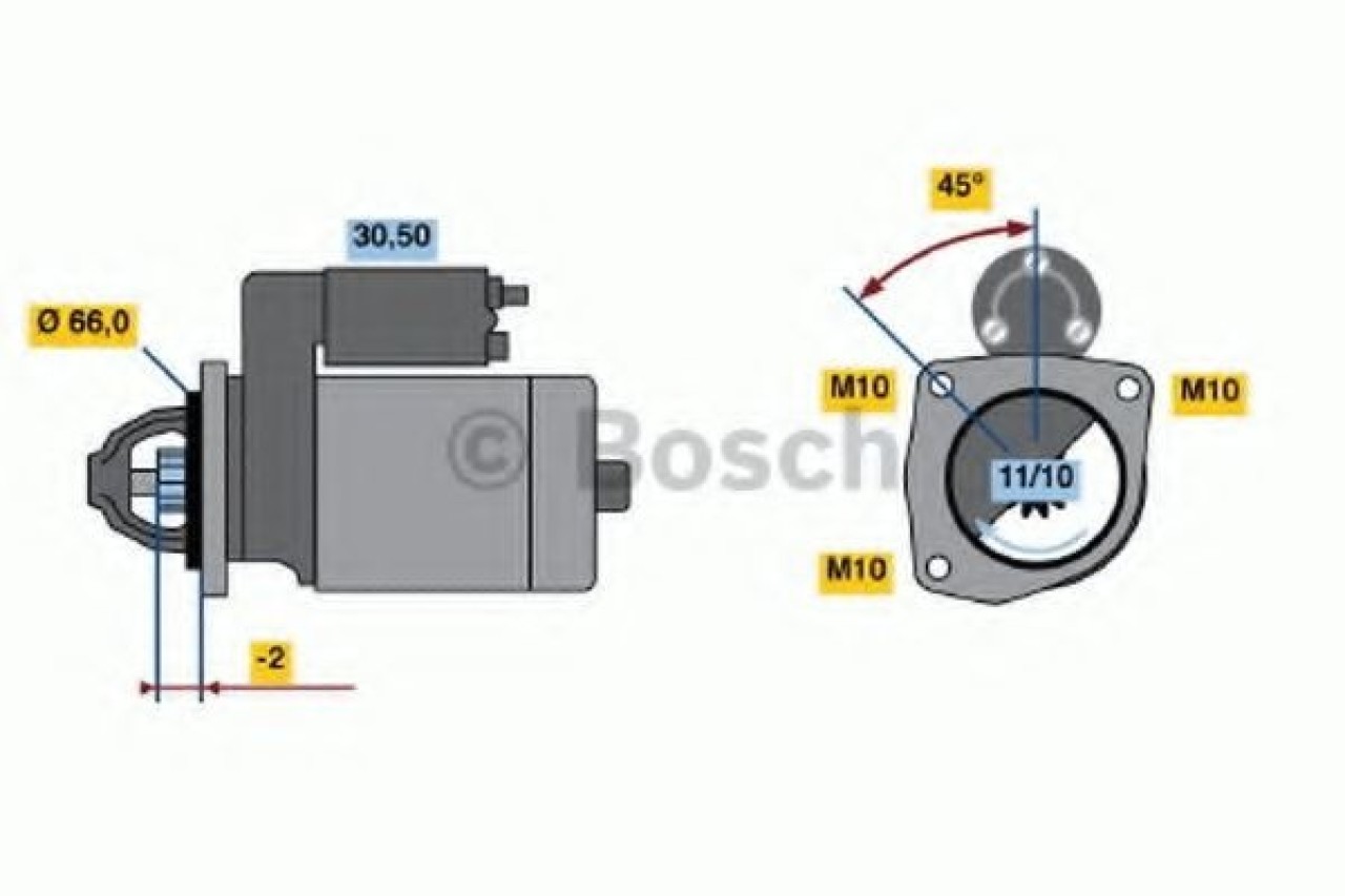 Starter CITROEN BERLINGO (MF) (1996 - 2016) BOSCH 0 986 013 240 piesa NOUA