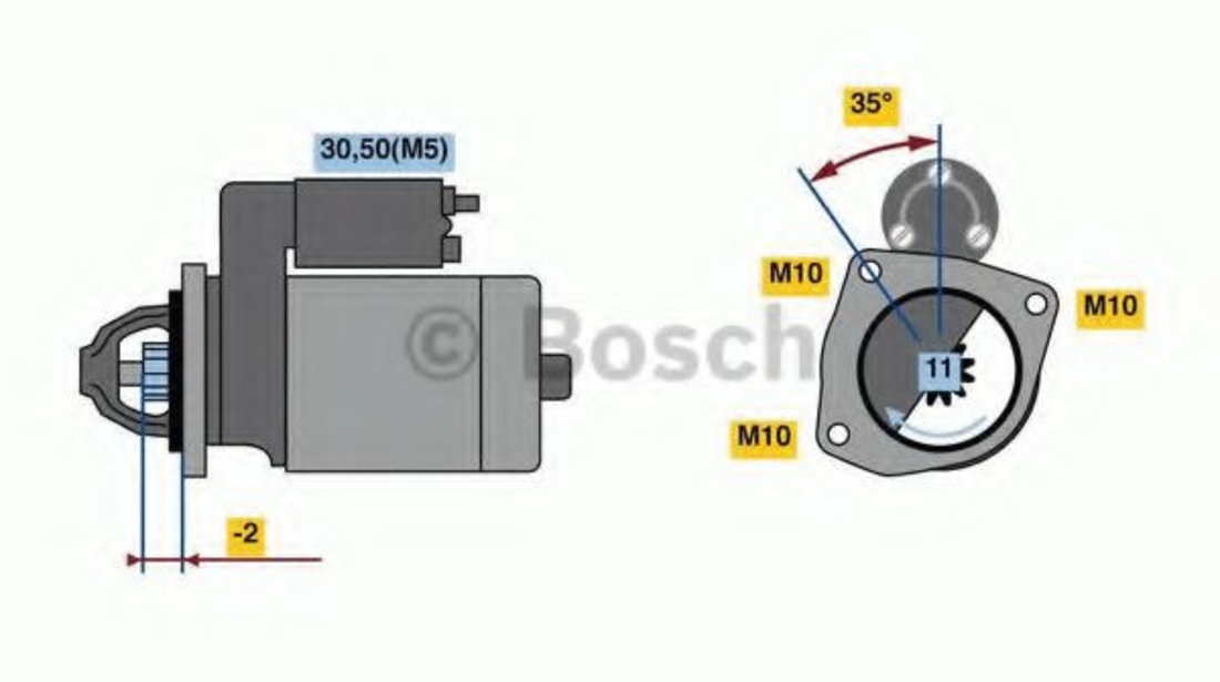 Starter CITROEN C-CROSSER ENTERPRISE (2009 - 2016) BOSCH 0 986 023 850 piesa NOUA